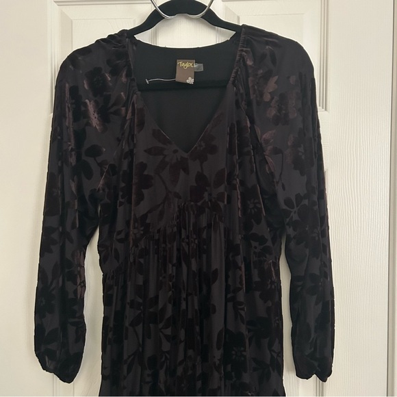 Taylor Velvet Burnout Mini Dress | Size 10 - Picture 4 of 7